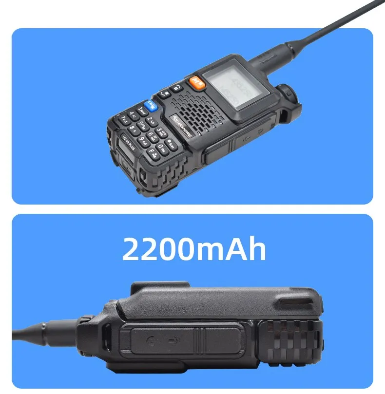 Quansheng UV 5R Plus Walkie Talkie Portable Am Fm Two Way Radio Commutator VHF Station K5 Receiver Ham Wireless Set Long Range