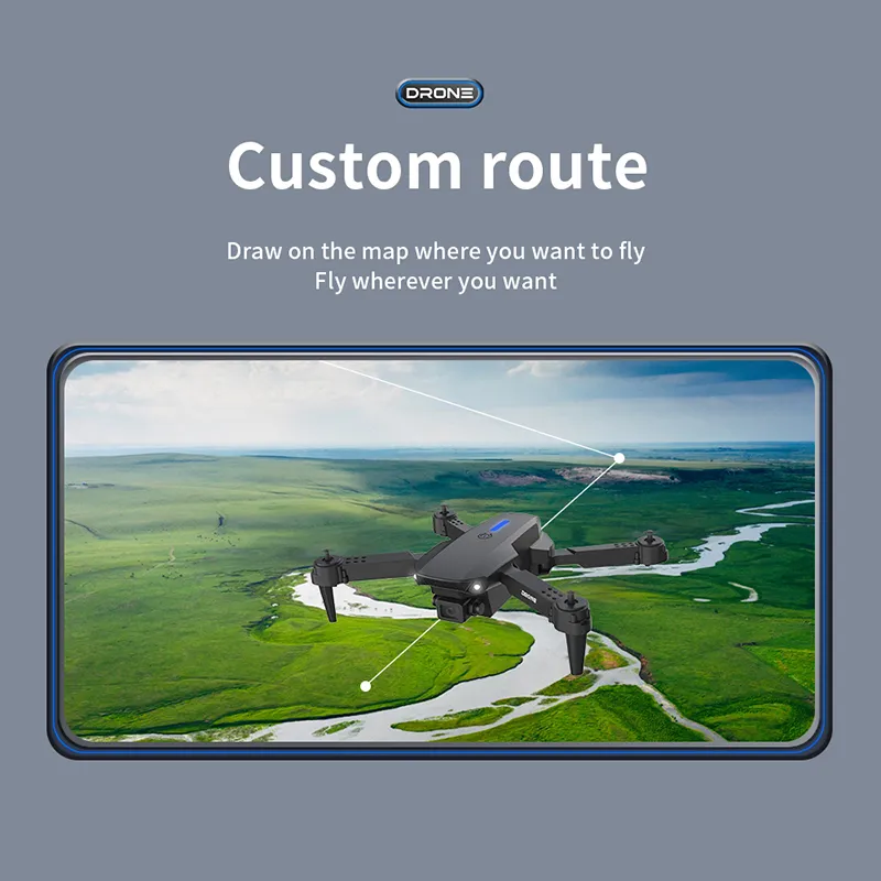 New E88Pro RC Drone 4K Professinal With 1080P Wide Angle Dual HD Camera Foldable RC Helicopter WIFI FPV Height Hold Apron Sell