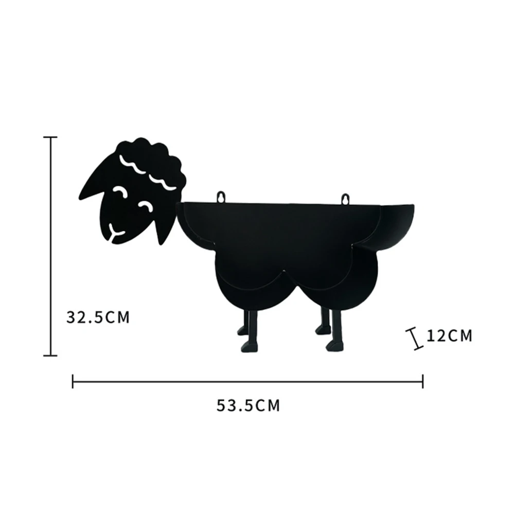 Cute Black Sheep Toilet Paper Roll Holder Novelty Free Standing or Wall Mounted Toilet Roll Tissue Paper Storage Stand